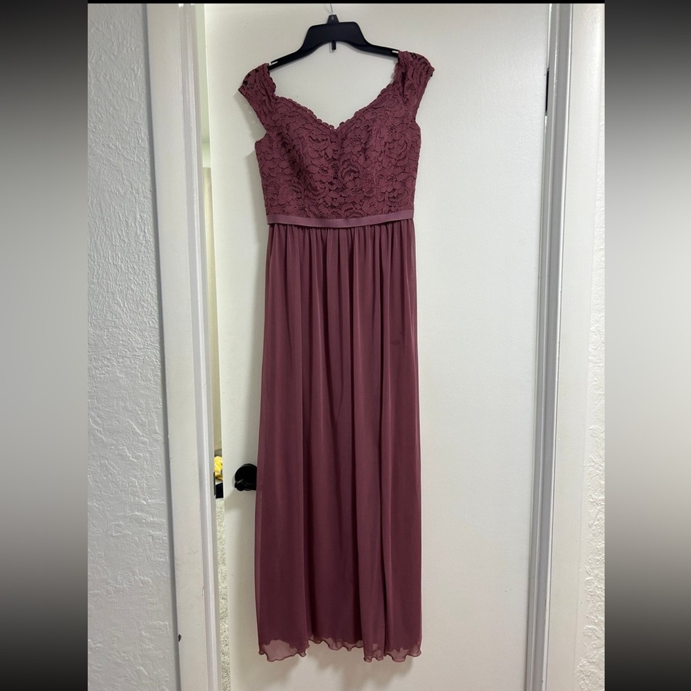 David’s Bridal Bridesmaid Dress size 6 Maroon